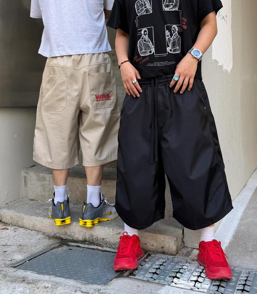 Wojeu Was Rn Plate Bermuda Pants (Beige)