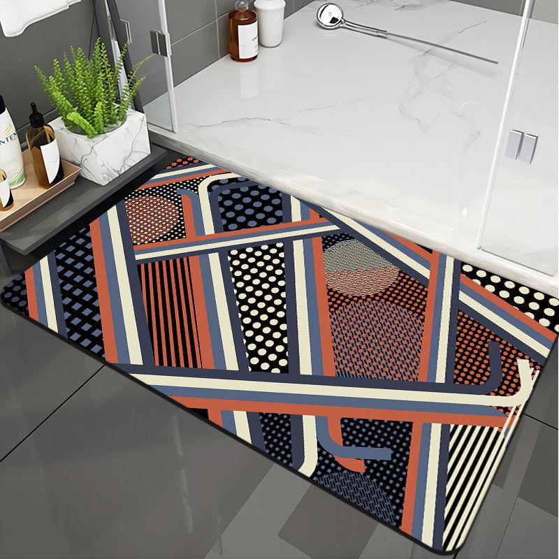 Weiche Kieselgur-Fußmatte Toilette Küche Türvorleger rutschfest wasserabsorbierend verschleißfest schnelltrocknend Toilette Badezimmer Türvorleger