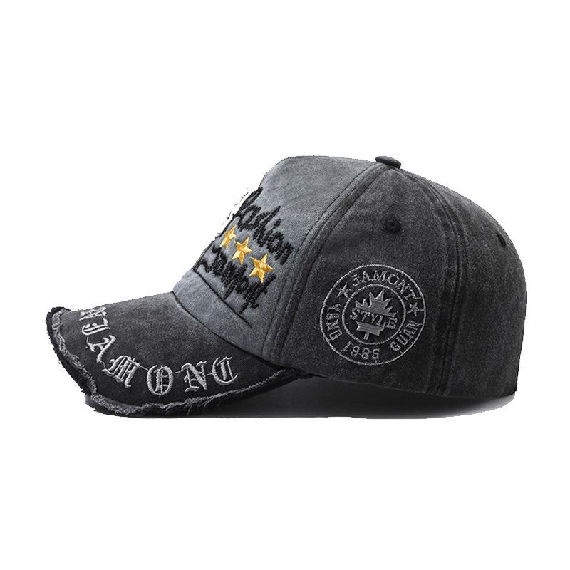 Baseball Cap Men'S Retro Washed Retro Letter Embroidered Cap Outdoor Sports Sun Protection Sun Hat Children
