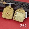 Tibetan Thangka Gold Necklace: Non-fading, Waterproof GAU Box Pendant, Multi-size Options