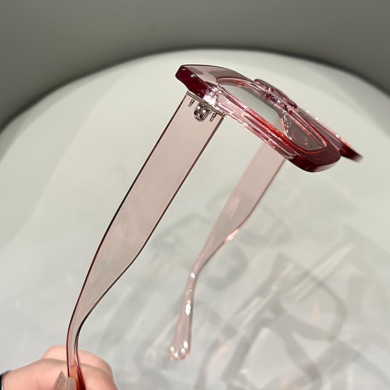 Large Square Frame Clear Lens Glasses Color Block Fashion Decorative Glasses Computer Spectacles For Women Men