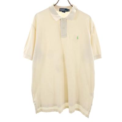 Polo by Ralph Lauren Short Sleeve Polo Shirt XL Ivory Fawn Men's Used