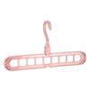 Multifunctional Folding Nine-Hole Clothes Hanger: Space-Saving Dormitory Drying Rack & Bedroom Storage Solution.