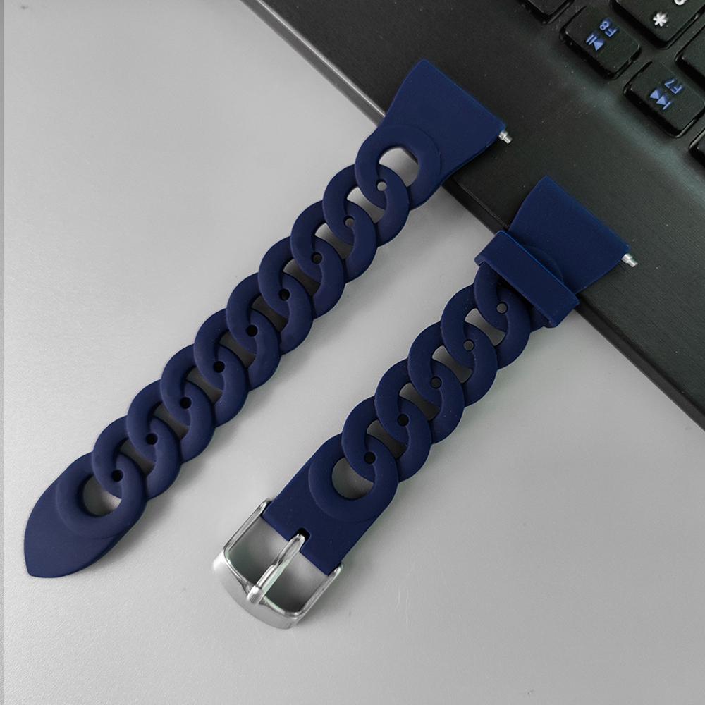 

20mm/22mm Silicone band For Amazfit bip/6/5/GTR 4/3 Pro 42mm/47mm/GTR2/stratos 2/3 Watch Bracelet Amazfit GTS 4/2/2e Mini straps 20mm watch band темно-синий