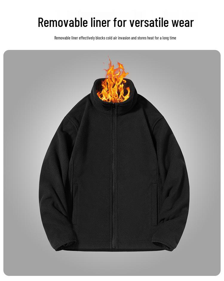 Men's Autumn/Winter Outdoor Mountain Series Casual Hooded Windbreaker Jacket