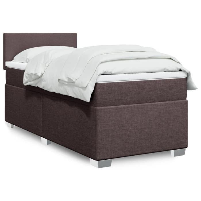 VidaXL Slatted Bed Base with Mattress Dark Brown 100x200 Cm 3285795