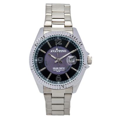 Klefer Zilver 10 ATM Waterbestendig Japans Datum Luminous Roestvrij Staal Herenhorloge, 42mm, Bestendig, Uurwerk, Functie, Wijzers, Band, Zwart, AV-AM403-BKS