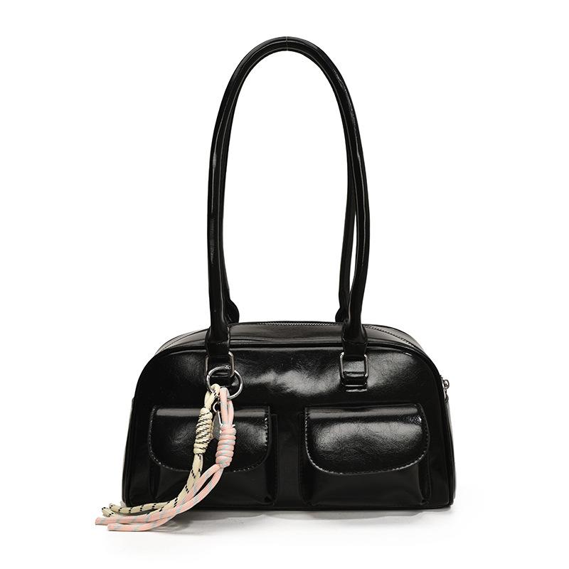 

Сумка с двойным карманом Новая модная сумка через плечо no pendant чёрный