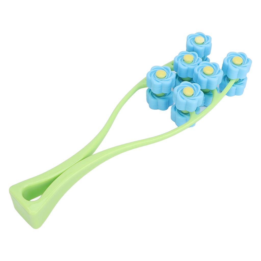 Face Roller Multiple Rollers Concave Convex Particles Comfortable Handle Multiple Rollers V Shaped Face Massager