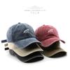 1 Stück Retro Gewaschene Welle Buchstaben Stickerei Baseballkappen für Damen Verstellbare Unisex Papa Hut, Atmungsaktiver Sommer Sonnenschutzhut für Strand