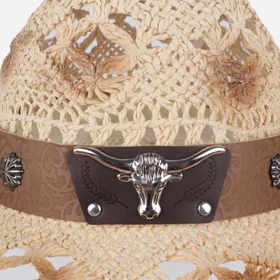 Verstellbares Bullenkopf-Hutband Dekoratives Accessoire Für Männer Frauen Western Panama-Hut Ersatzriemen Hutdekoration