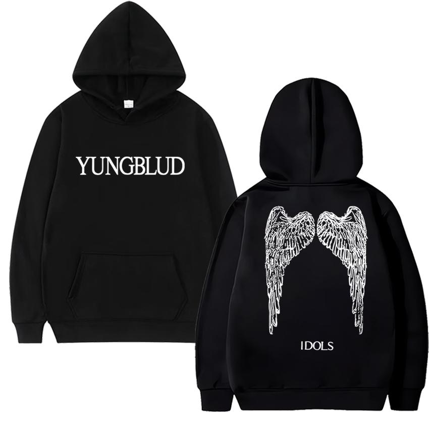 

in Idols Wings Punk Grunge Hoodie Men Women YUNGBLUD Double Sided Printed Streetwear Unisex Fleece Sweatshirt 3XL