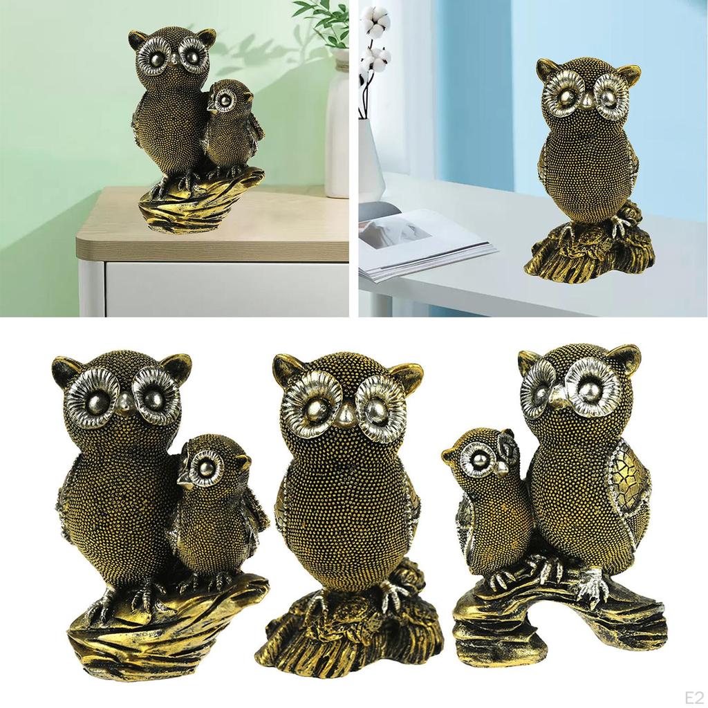 Creative Owl Statue Ornaments Figurine for Bedroom Owls