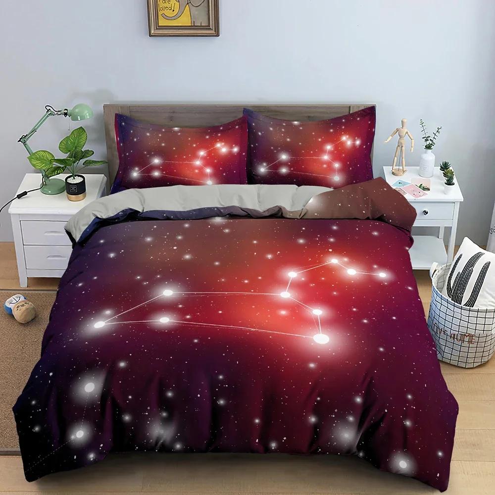 

Galaxy Bedding Set Science Fiction Pattern Duvet Cover Print Comforter Covers Twin King Size Quilt Cover With Pillowcase 2/3Pcs 70x133cm 2pcs