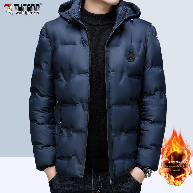 Woodpecker Herren Winter Daunenjacke mit abnehmbarer Kapuze - Warm, Dick, für Alle Altersgruppen