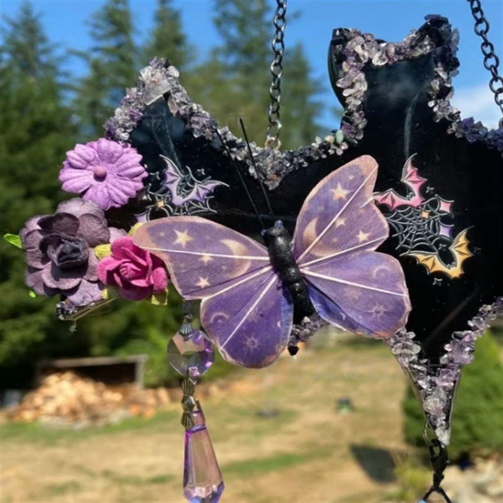 Hot Bats and Butterflies Hanging Ornaments Handmade Charming Home Decorations Wind Chimes Outdoor