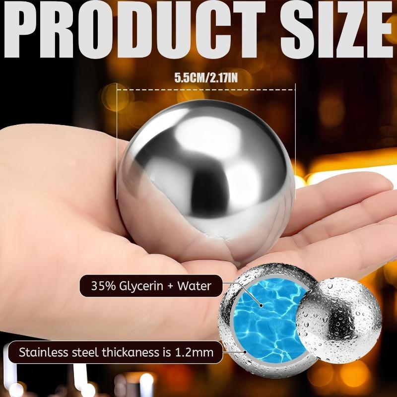 1/2 Pc Stainless Steel Frozen Ball Ice Round Ice Cube Whiskey Stone Ball Shape Beverage Beer Cooler Bar Party Accessories Tools