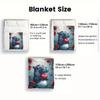 1pc Hippo with Red Heart Blanket - Lightweight Flannel Throw for Sofa, Outdoor, Camping, Living Room, Office, Chair, and Bed