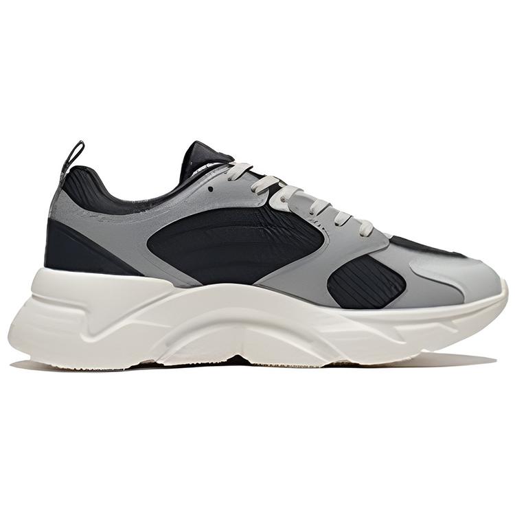 Li Ning Casual Cushioning Slip Resistant Abrasion Resistant Breathable Lightweight Low top Running Shoes Men's ARSS057-3
