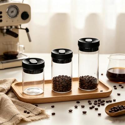 Yangzhou Borosilicate Glass Vacuum Seal Storage Jar for Coffee Beans