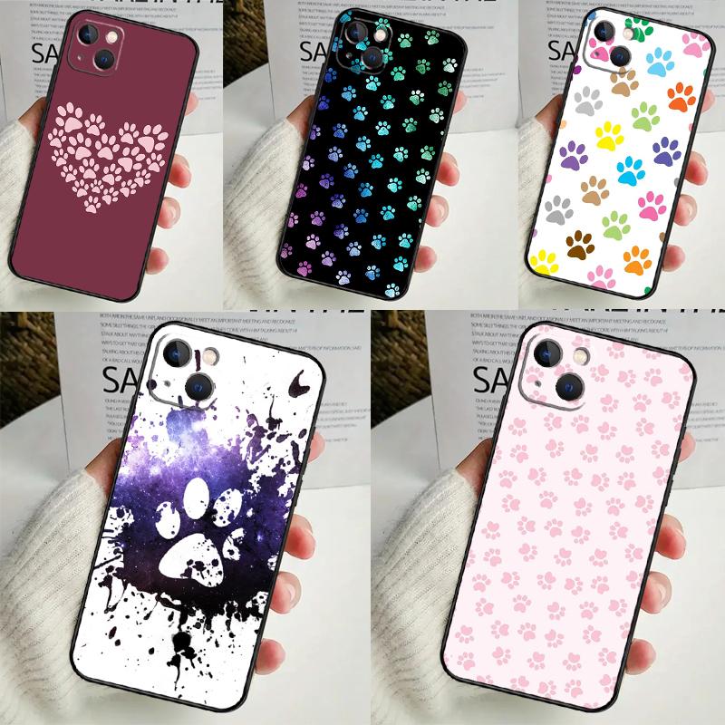 Cat Dog Paws Case For Oppo A40 A60 A80 A78 A98 A58 A38 A18 A54 A74 A94 A96 A76 A16 A15 A17 A57 A5 A6 Pro
