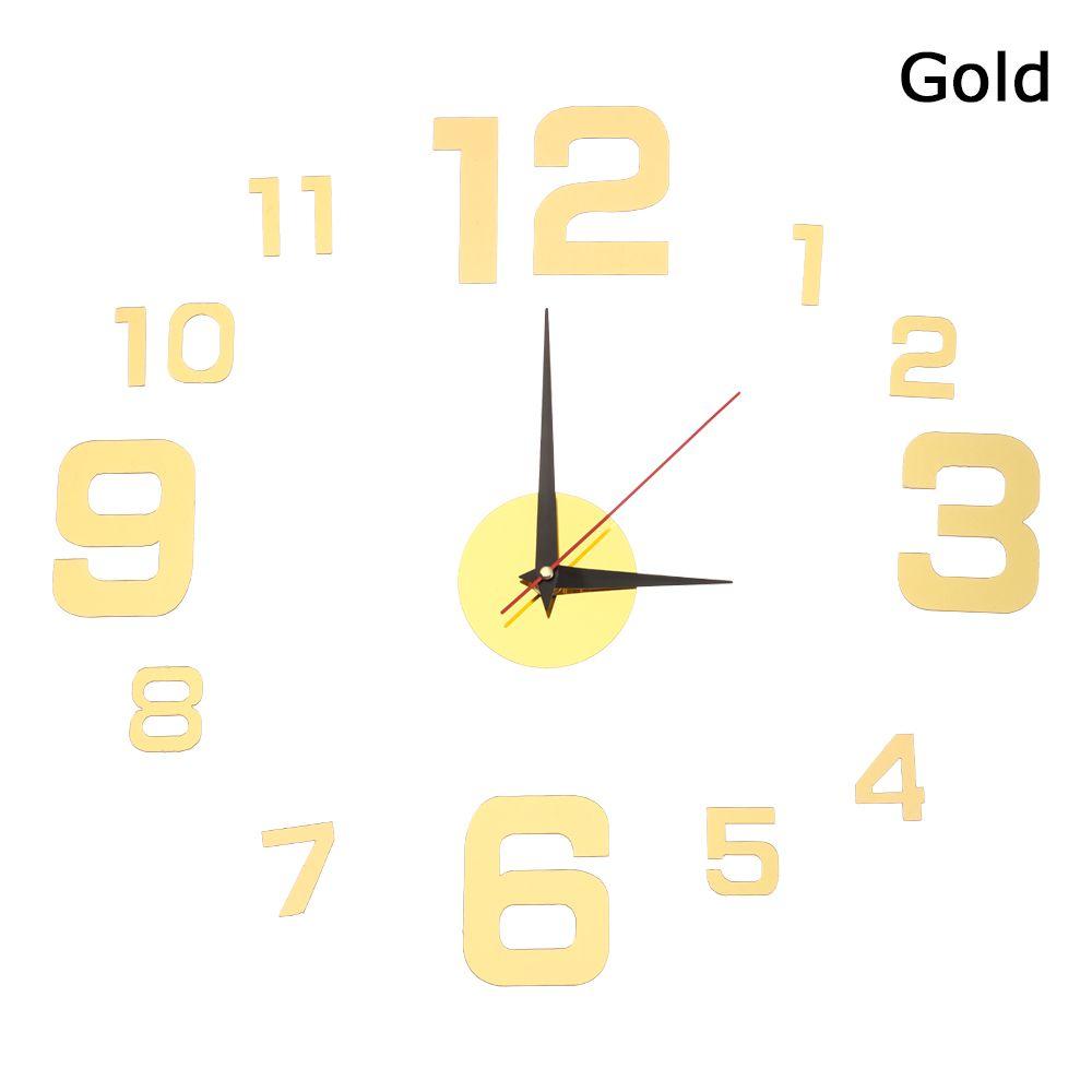 DIY Luminous Stickers Wall Decor Wall Clock Digital Clock 3D