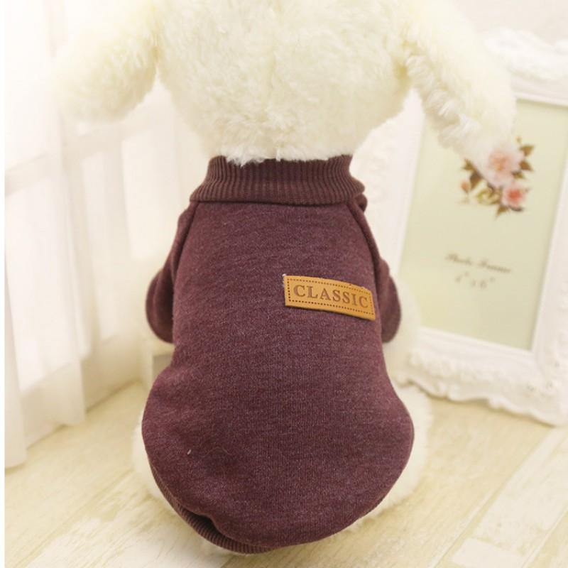 Soft and Stretchy Sweater Dog Hoodie Classic Fleece Apparel Pullover Sweatshirt Home Wear for Small Dogs Cats Puppy Kitten