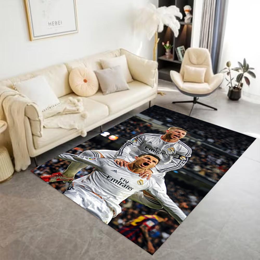 Cristiano Ronaldo Soccer Action Floor Mat Suitable for Dormitory Dining Room Living Rooms Study Room Anti-slip Rug Office Home Decor Best for Christma