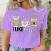 Short Sleeve T-shirt for Coffee Lover Crew Neck Women Fashion Summer Clothes I Love Coffee Graphic Tee Girl Coffee Party T-shirt