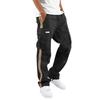 Men Pants with Multi Pockets Drawstring Elastic Waist Wide Leg Loose Cargo
