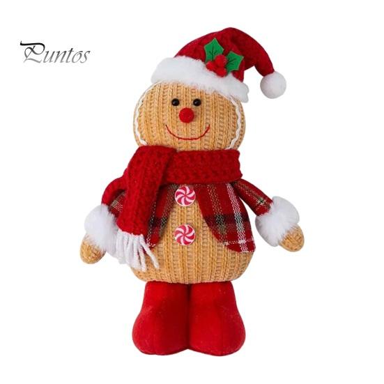 Unique Christmas Gift for Family Gingerbread Plush Doll Decoration, Stuffed Boy Girl Soft Fabric Kids Ornament Tiered Tray Holiday Party Home
