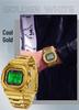 Sanda Men's Waterproof Square Multifunction Sports Alarm Watch