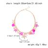 Y2K Unique Ocean Theme Necklace for Women Gold Color Chain Seahorse Starfish Pendant Maximalist Jewelry Dopamine Gift Party