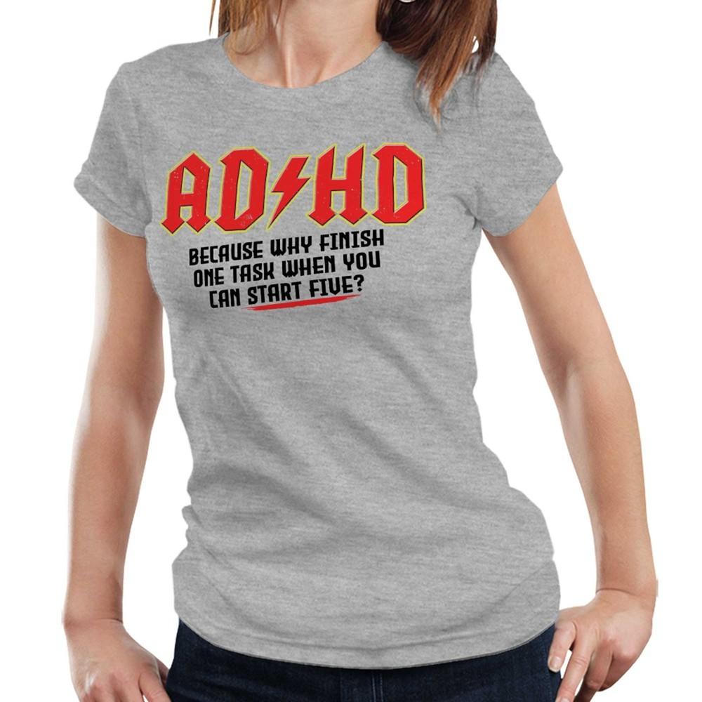 ADHD T Shirt Unisextal Health Awareness Unisex Kids & Ladies Funny Rock Biker