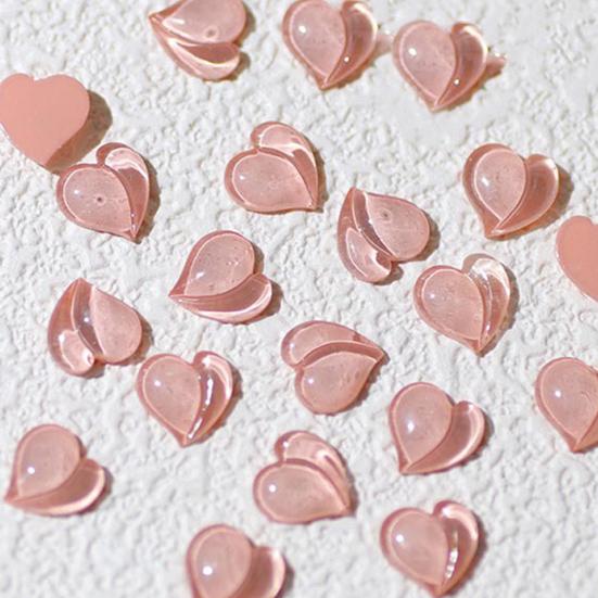 20Pcs/Pack Nail Beauty Lightweight Beautiful Decorative Ladies Peach Heart Nail Art Decorations Parts Nail Charms