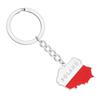 Stylish Keychain Featuring Poland Map Sturdy Titanium Steel Material Poland Flag Keyrings Key Holder Great for Gifting