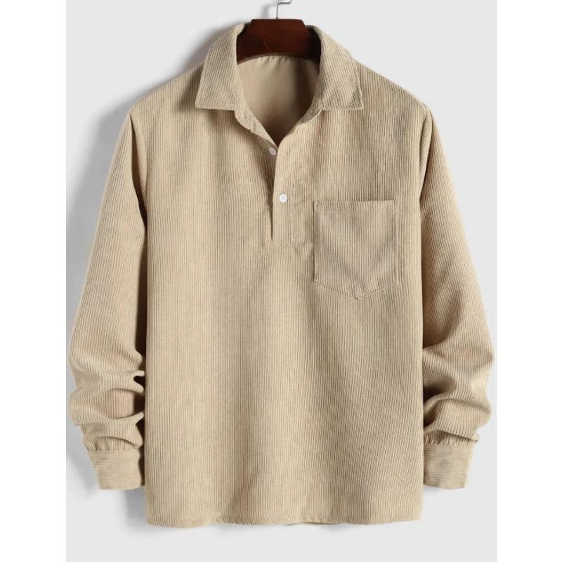 Men s new long-sleeved shirt spring and autumn casual sports outdoor cardigan jacket S