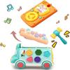Interactive Game Music Activity Bus Baby Toy Plastic Whack-a-Mole Toys  Desktop Decor