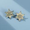 Versatile Badge Hexagonal Commemorative Badge Brooch Alloy Pin Jewelry Ornament