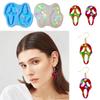 Silicone Mold for Earring Pendant Holographic Grimace Earring Resin Mold Funny Face Shape Earring Charm Epoxy Molds
