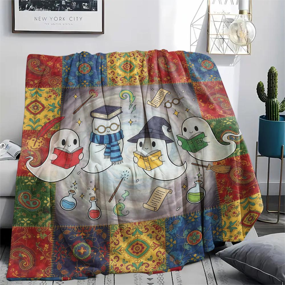 1 Pezzo Coperta in Flanella con Stampa Cartone Animato, Alta Qualità Confortevole per Tutte le Stagioni, Decorazione per la Casa, Calore e Comfort, Perfetta per Regalo di Natale Compleanno
