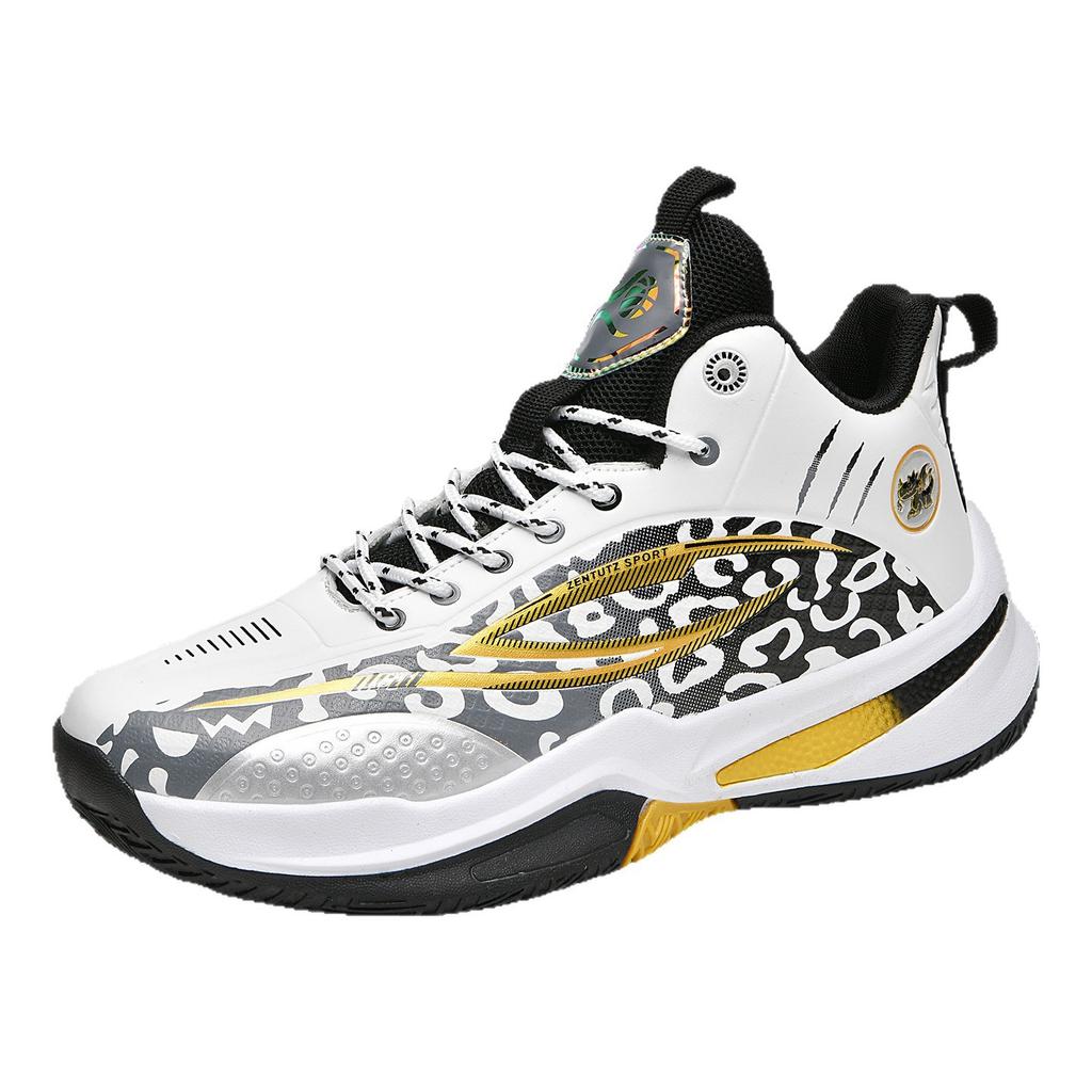 907 Men's Women's Basketball Shoes Mid To Low Top Leather Face Youth Anti Slip Couple Training Sports Middle School Students