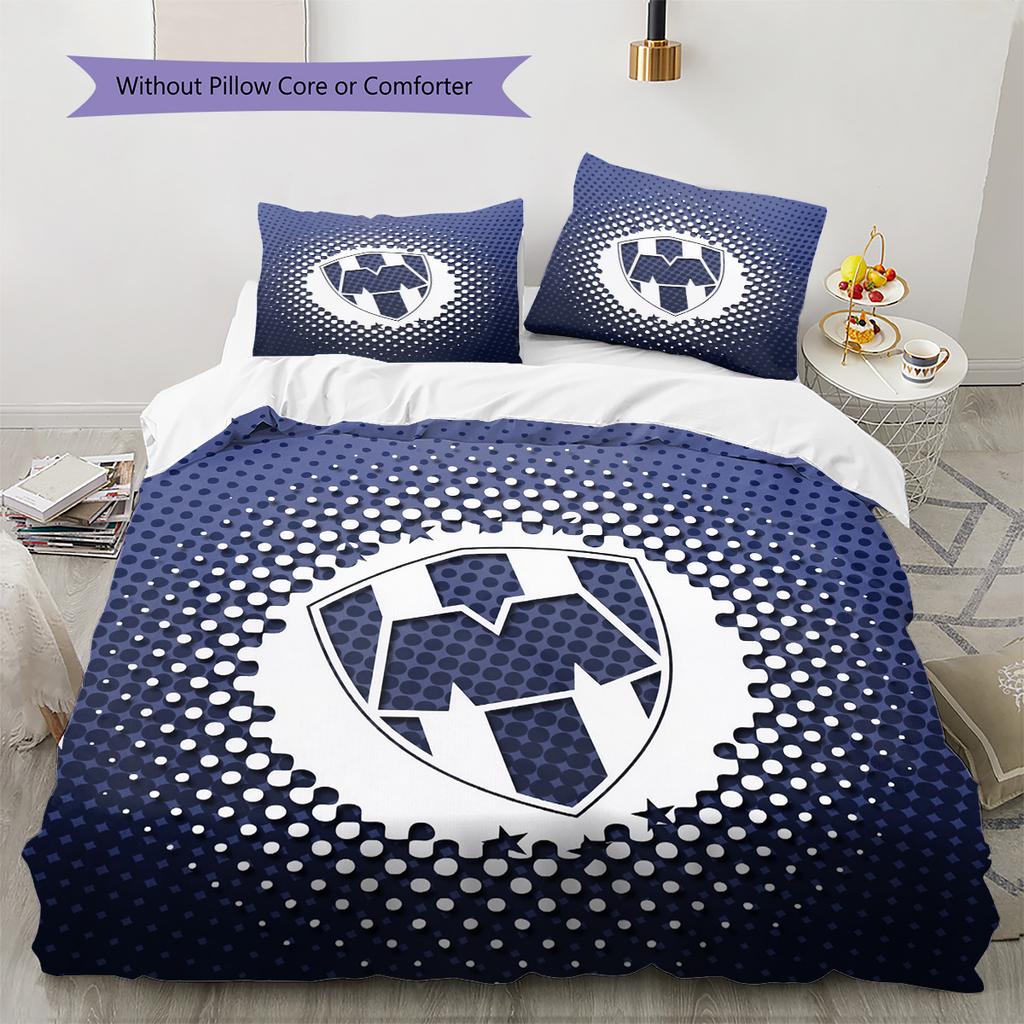 C.F. Monterrey Football Club  Pattern Bedding Quilt Set  Home Decoration  Gift (1 * duvet cover + 2 * pillowcase  without core)
