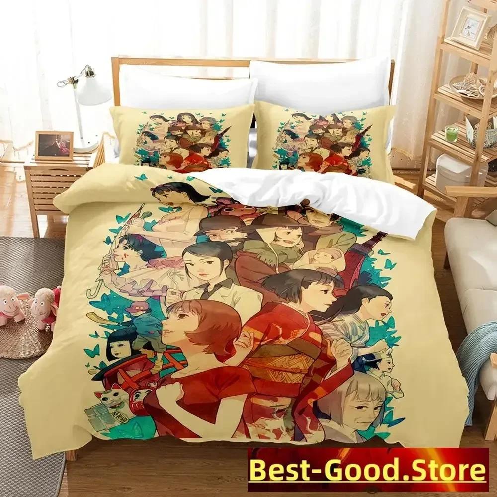 

Comforter New Konsatoshi Bedding Set Single Twin Full Queen King Size Bed Set Aldult Kid Bedroom s Anime Bed Kawaii Comforter (quilt)-EU Single(135*200cm)3pcs