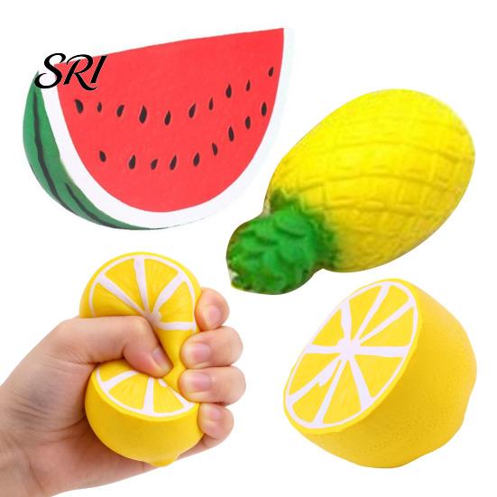 Durable Squeeze Ball Fruit Toy for Stress Relief TPR Slow-Rising Realistic Portable Reliever Food-Shaped Fidget Kids Adults Decompression Gadget