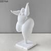 Minimalism Fat Girl Dancer Figures Statue Crafts Desk Decoration Character Resins Sculpture Ornaments Room Aesthetics Decor