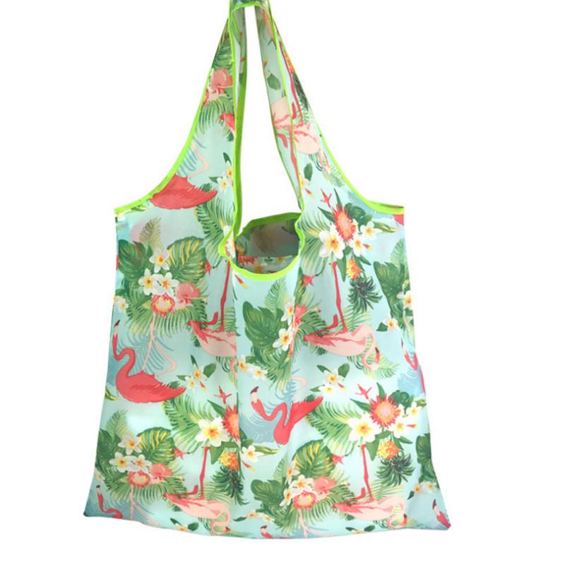 Nylon faltbare recycelbare Einkaufstasche umweltfreundliche wiederverwendbare Einkaufstasche für Damen, Tasche für Obst Gemüse Lebensmittel, mit Blumenmuster