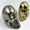 2er-Set, Totenkopf-Stockgriff, nur Messingspitze, zum Anschrauben, Aufsatz für Gehstock, Ersatzgriff für Gehstöcke und Stöcke, Kopfgriff, Messingknopf