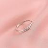 925 Sterling Silver Bow Ring - Women's Adjustable Open Design, Trendy Niche Style Jewelry