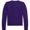 Polo Ralph Lauren Solid Color Bear Pattern Crew Neck Long Sleeve Sweater Kids Sweater Luxurious-Purple CWPOSWEG6820480-500